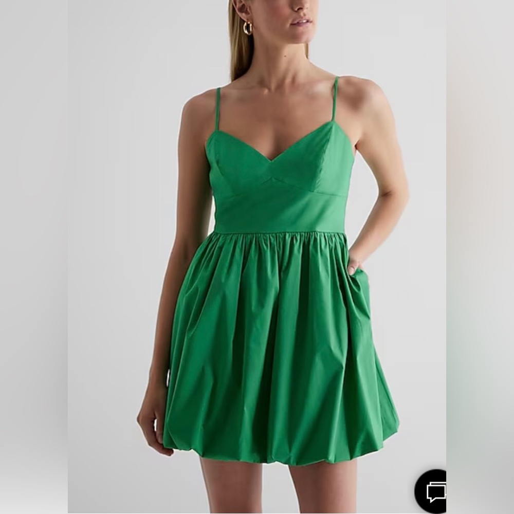 Express vibrant green dress .. used once in great condition